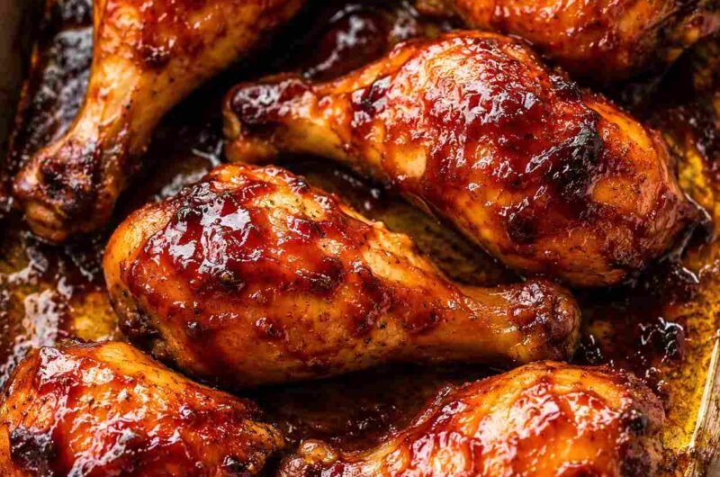 Oven-Baked Honey BBQ Chicken Legs