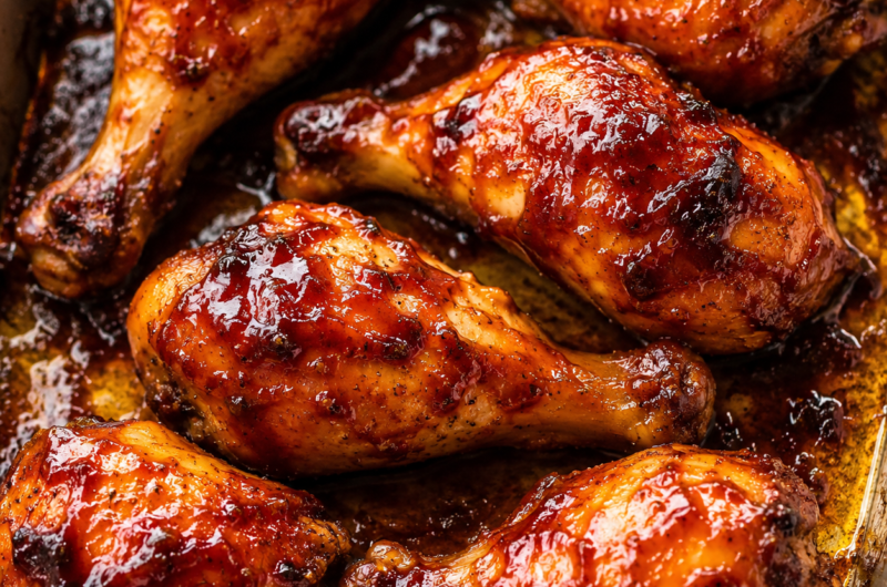 Oven-Baked Honey BBQ Chicken Legs