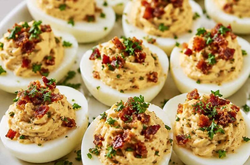 Bacon Balsamic Deviled Eggs