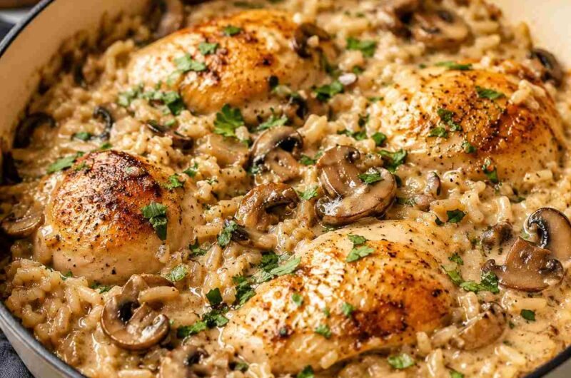 Chicken Marsala Rice Casserole
