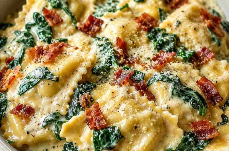 Creamy Spinach and Cheese Ravioli