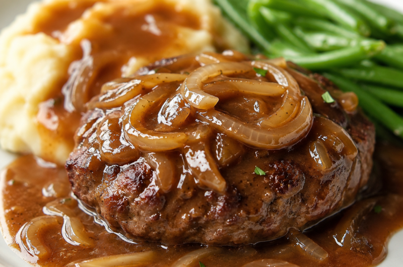 Hamburger Steak with Onions and Gravy