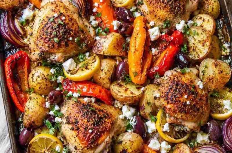 Mediterranean Chicken Sheet Pan Dinner