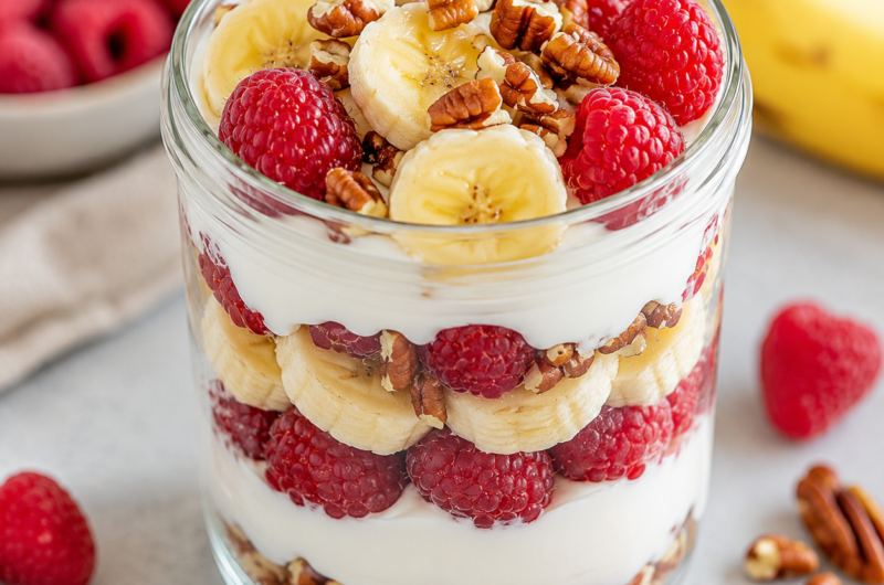 Raspberry-Banana Yogurt Parfait
