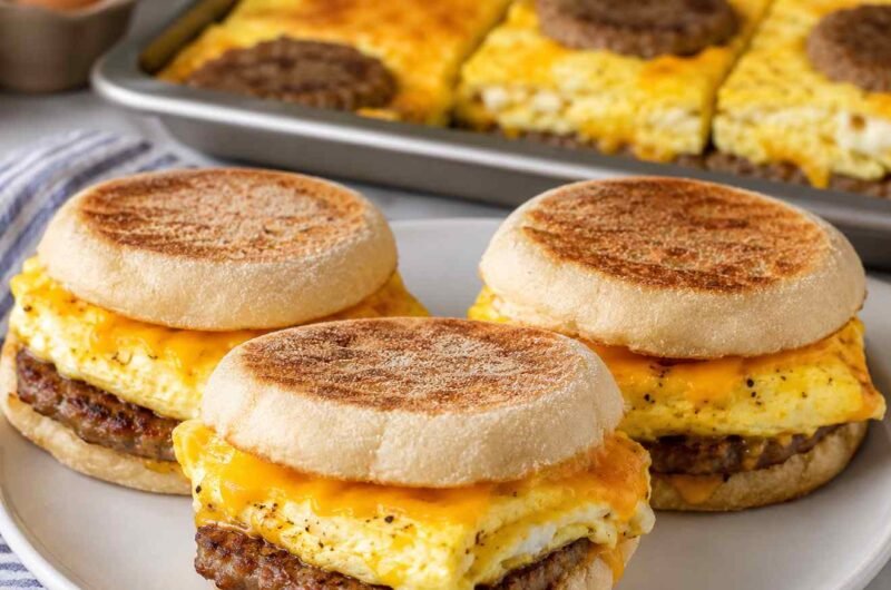 Sheet Pan Sausage Egg Sandwiches