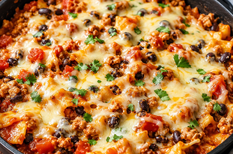 Turkey Taco Skillet Lasagna
