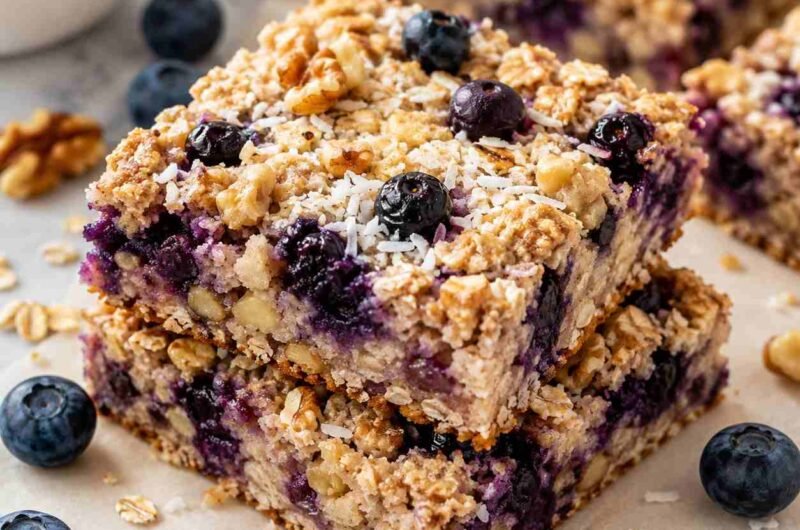 Blueberry Oatmeal Breakfast Bars