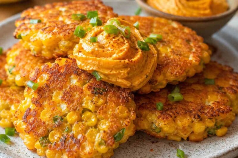 Corn Fritters with Whipped Sweet Potato Butter