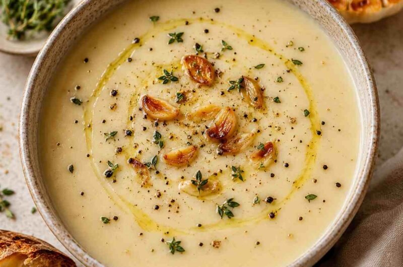 Creamy Roasted Garlic Soup