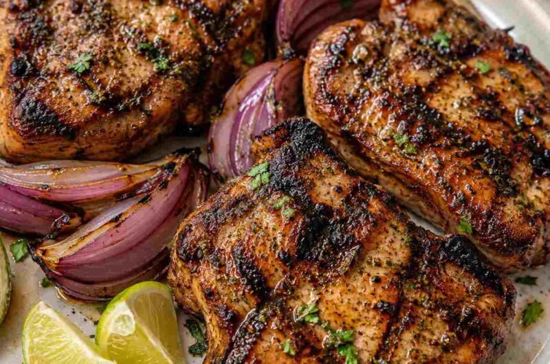 Grilled Jerk Pork Chops