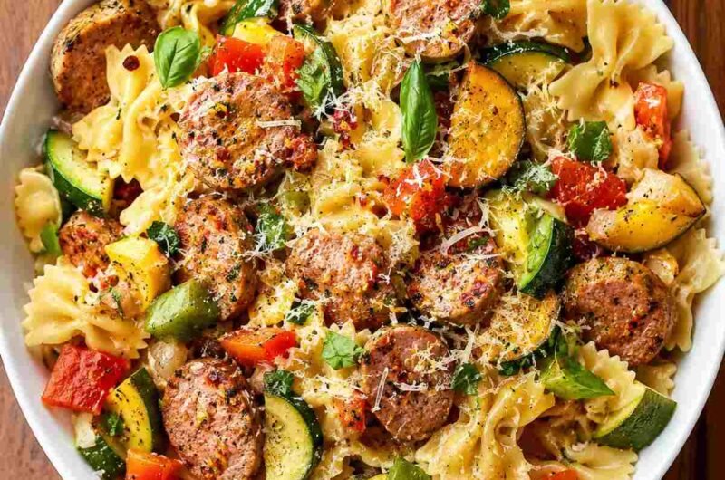 Pasta Primavera with Italian Turkey Sausage