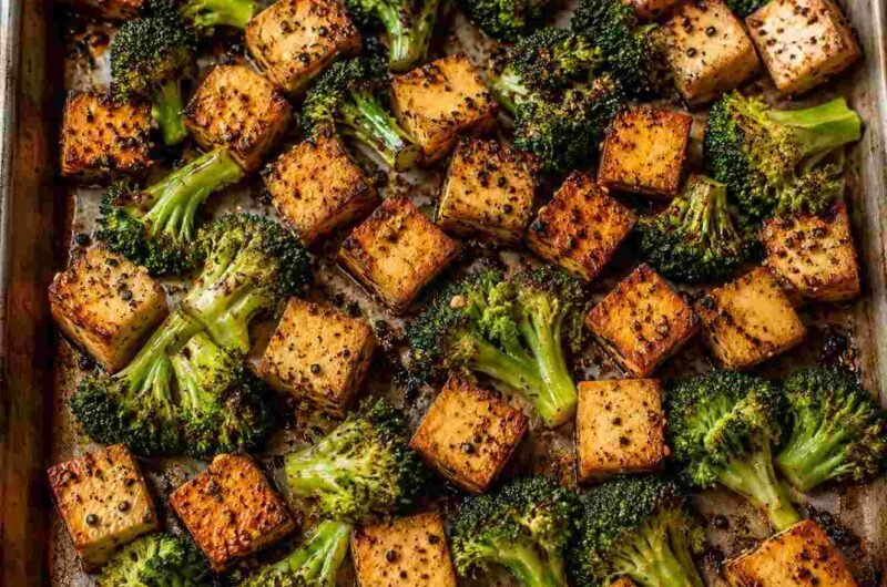 Sheet Pan Black Pepper Tofu and Broccoli