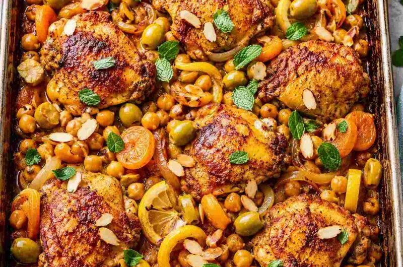 Sheet Pan Moroccan Chicken Tagine