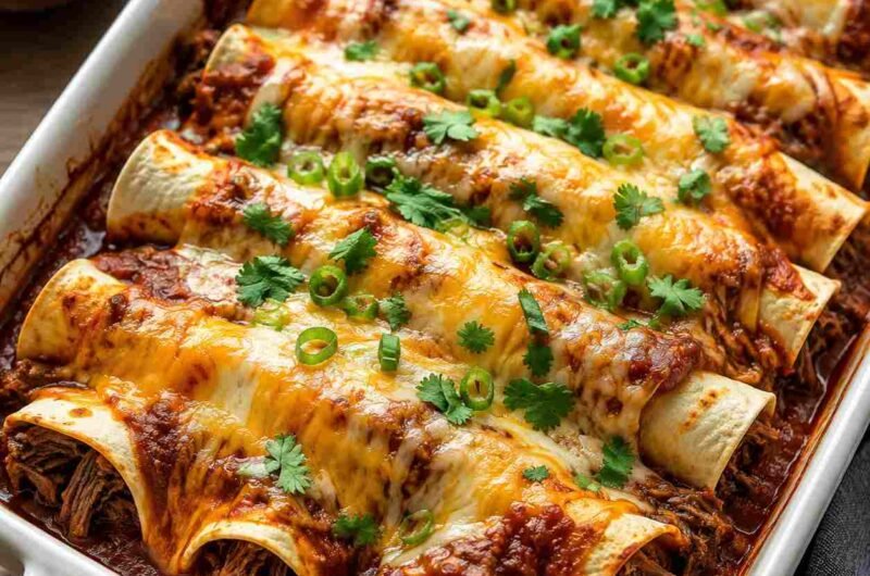 Shredded Beef Enchiladas