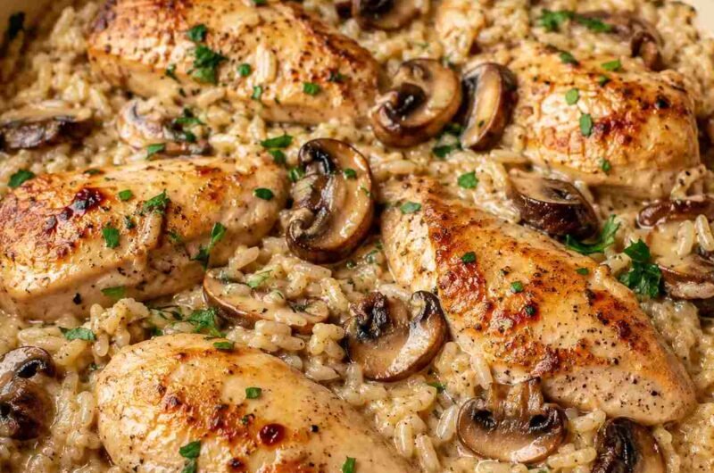 Chicken Marsala Rice Casserole