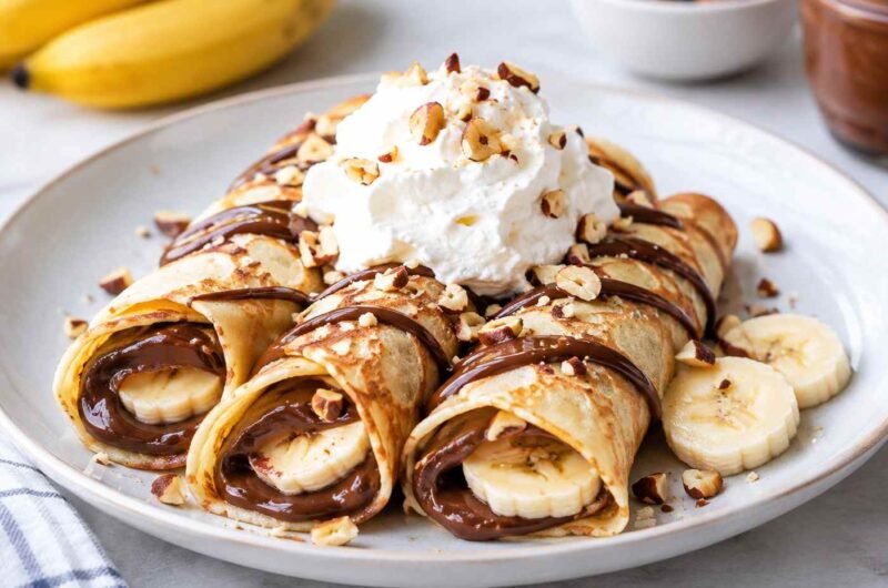 Chocolate Hazelnut Fruit Crepes