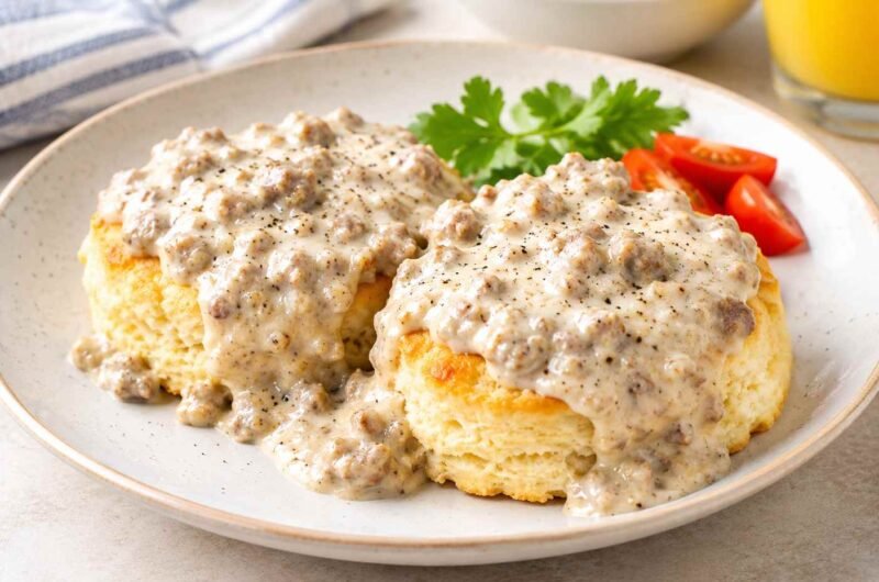 Easy Sausage Gravy and Biscuits