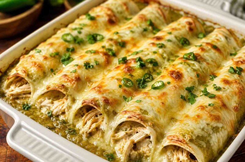 Jalapeño Cream Cheese Chicken Enchiladas