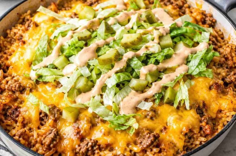 One-Pan Cheeseburger Rice